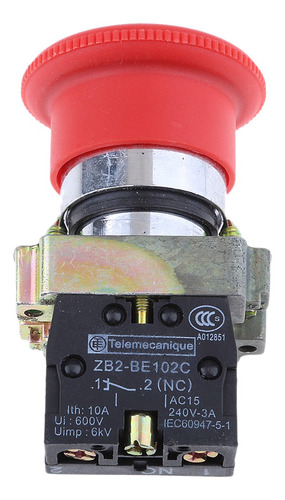 XB2-BS542 red Bisel NC de Parada de Emergencia Botón Interruptor de cabeza de hongo 