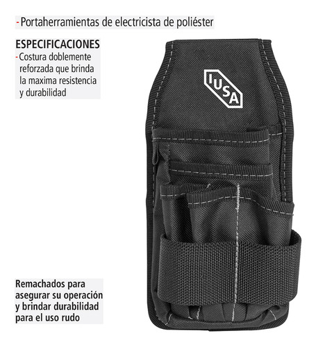 Porta Herramientas Doble De Poliéster, 6 Compartimentos, Ius