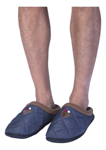 Pantufla Para Hombre Invierno Abierta