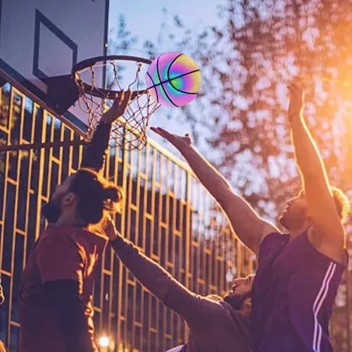 Bola de Basquete Refletiva Holográfica edição especial neon – MDL SHOP