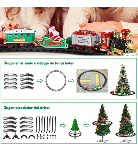 Tren Colgante Con Forma De Árbol De Navidad Con Luces Y Soni