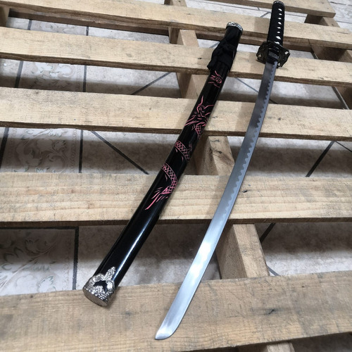 Katana Con Dragon Grabado Base Y Yk-58 Color Yk-58rd