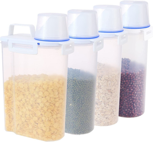 Pack Of Containers For Cereals Cq Acrylic, With Lids