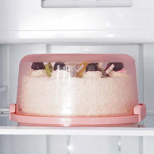 Caja De Plástico Redonda Para Transportar Pasteles