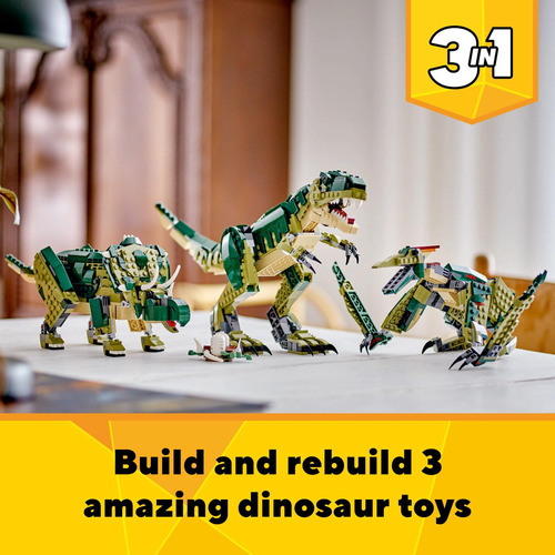 Lego Creator Juguete 3 En 1 T.rex, Se Transforma De T.rex A