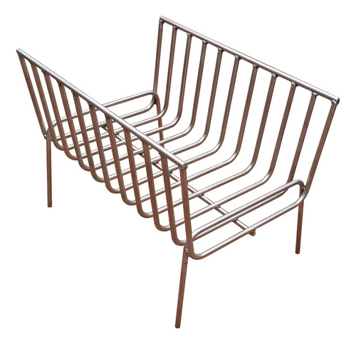 Leñero, Brasero De 50x30cm Var 8mm 100% Acero Inox 304