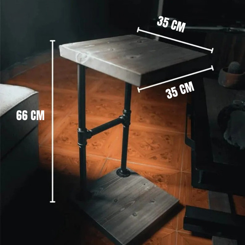 Mesa Auxiliar Rústica - De Arrime Para Sillón- Envio Gratis Elegible
