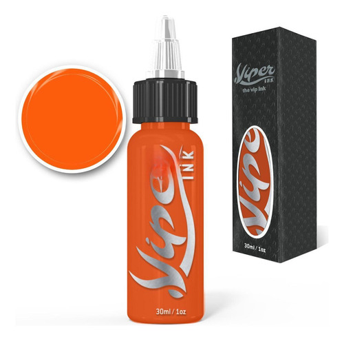 Tinta De Tatuagem Viper Ink Tinta Para Tatuagem Cor Laranja Floral Do 30ml