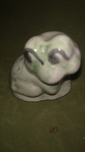 Lote Rana,buho De La Suerte Luna,ceramica Años 90 Nuevo