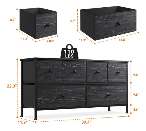 Mesa Para Tv Organizador Mueble Estante Con 6 Cajones