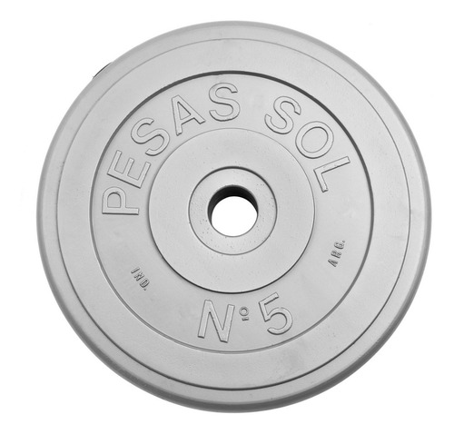 Imagen 2 de 4 de Discos Pesas Sol Recubiertos 5 Kg Gym Sport Maniac Fitness