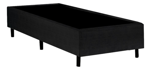 Base De Sommier Para Colchon De 1 Plaza 90 Cm Patas Plastico Color Negro