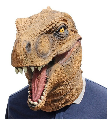 Máscara De Látex Cabeza De Animal Dinosaurio Halloween