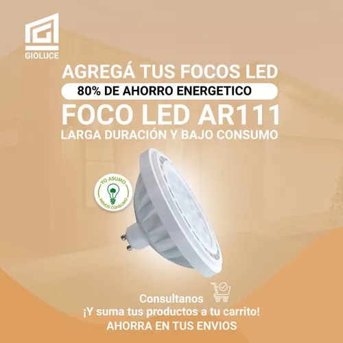 Aplique Riel Tacho 3 Luces Movil Spot Local Ar111 Led Barral