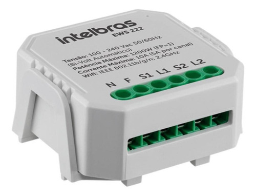 Interruptor Controlador De Cargas 2/2 Intelbras Ews 222