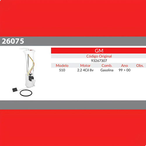 Bomba Combustivel Completa S10 2.2 8v Gasolina 1999 2000