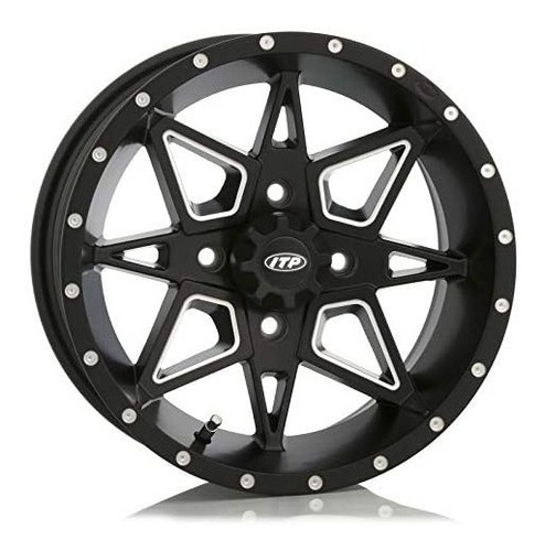 Rin Itp Tornado Negro Mate 14x7 Honda Suzuki Yamaha 4x110