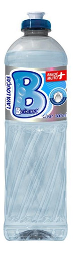 Detergente Barbarex 500ml Clear Com 6 Unidades