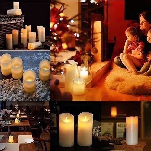 Vela Led Recargable Intermitente, Mando A Distancia