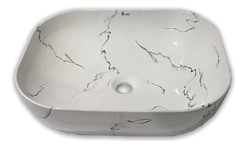 Lavamanos Marmoleado Carrara Sobreponer 50x39,5 Cm 