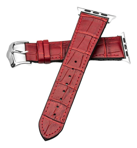 Correa De Reloj Unisex 38mm Rojo