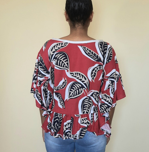 Imagem 6 de 6 de Blusa Bata Feminina Tecido Lenita