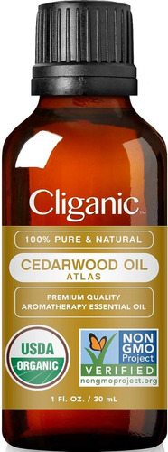 Aceite Esencial Cliganic De Madera Orgánico Aromaterapia