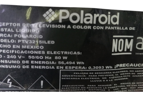 Botonera Para Tv Polaroid Ptv3215iled (Usado)