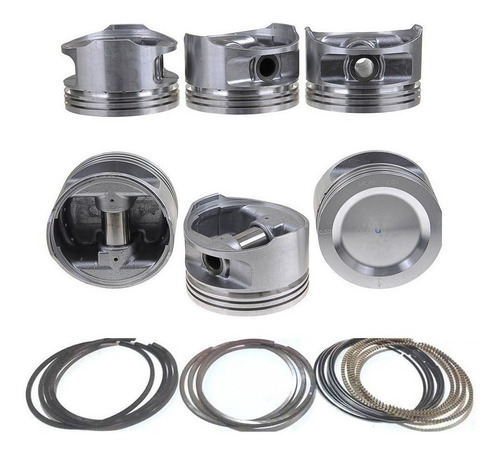 Imagem 1 de 6 de Jg. Pistoes Com Anéis Motor Gm Silverado 4.1 12v. Gas. 0,50
