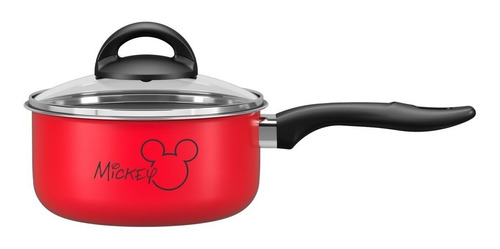 Panela Antiaderente Vermelho Mickey Mouse 16x8cm 1,3l-brinox