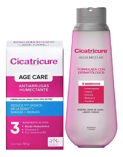 Cicatricure Age Care Antiarrugas Humectante + Agua Micelar
