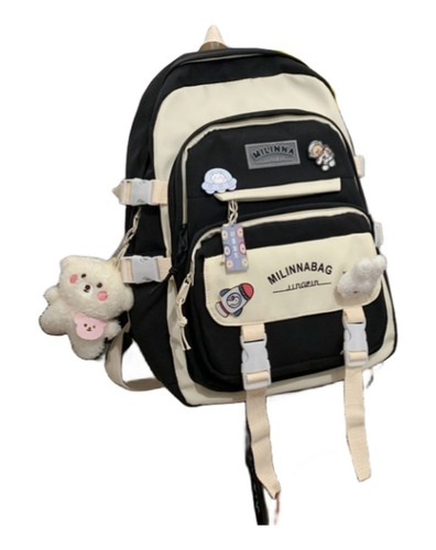 Mochila Impermeable Kawaii Hidrófugo Colegio Nylon Niña 