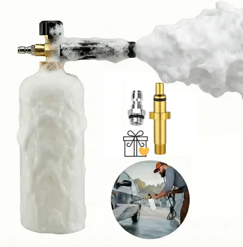 1l Snow Foam Canhão De Espuma Wap Com Rápida 1/4+14mm Engate Branco