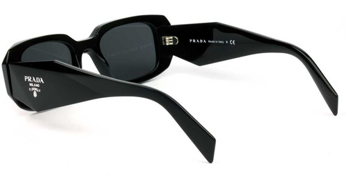 Óculos De Sol Prada 17w - Preto Brilho/cinza 1ab-5s0 49mm