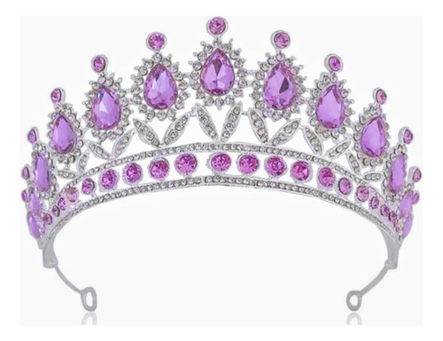 Corona Lila Para Xv Años, Novia, Reina, Princesa, Graduación