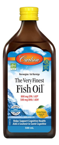 Carlson: El Mejor Aceite De Pescado, 1600 Mg De Omega-3, Sup