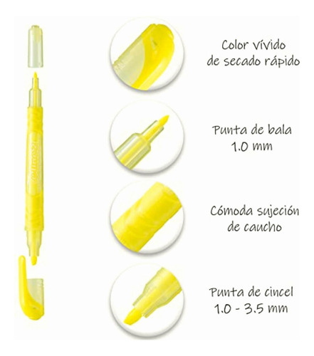 Pentel De México Slw10bp-g Marcatexto Doble Punto, Bp,