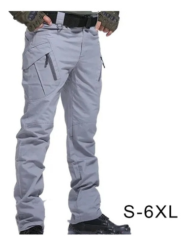 Pantalones Militares Holgados Tipo Cargo Táctico Para Hombre