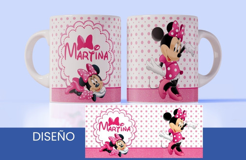 Taza Mickey Mouse Minnie Personalizada Sublimada