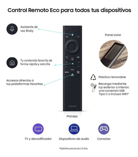 Imagen 8 de 8 de Smart TV Samsung Series 8 UN70BU8000KXZL LED Tizen 4K 70" 100V/240V