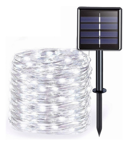 Tira De Luces Led Luz Solares Cadena Luces Ip65 100leds/10m