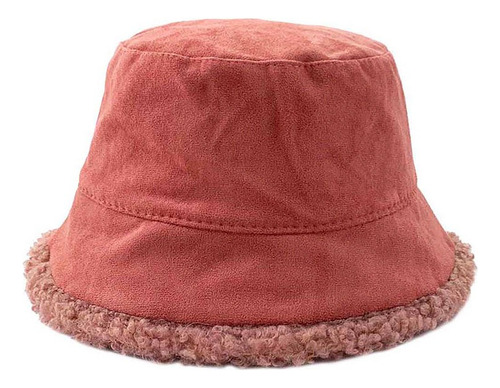 Piluso Sombrero Trendy 2 En 1 Bucket Corderito Suave Mujer