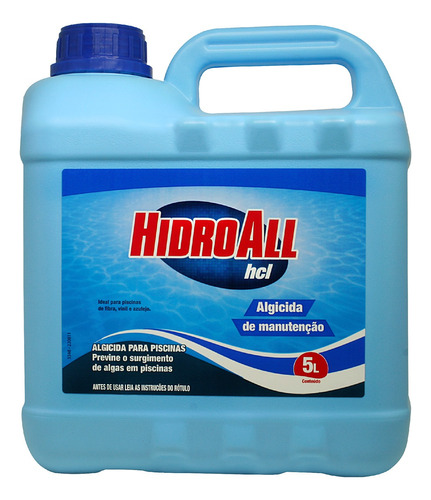 Produto Para Manutenção Para Piscina Hidroall Hcl 5 Lt Galão