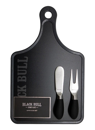 Set De Aperitivo Tabla Tenedor Y Pincho Blackbull