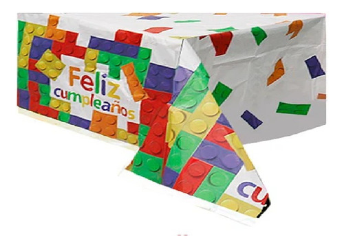 1 Mantel Lego Bloques Color Cotillon Cumpleaños Globifiesta