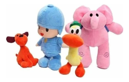 Set Peluches Pocoyo Y Sus Amigos Elly Loula Pato Regalo R