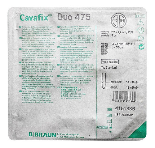Catéter Venoso Central Cavafix Duo 475 B Braun