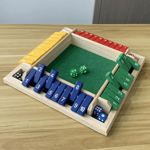 4 Lados Cerrar La Caja Juego De Madera Tablero Número Beber
