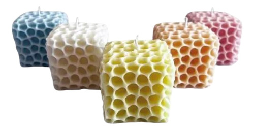 Molde Silicona Cubo 3d Abejas Especial Para Velas, Jabón