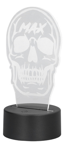 Luz Led Nocturna Usb Con Diseño De Calavera 3d, 7 Colores, Q